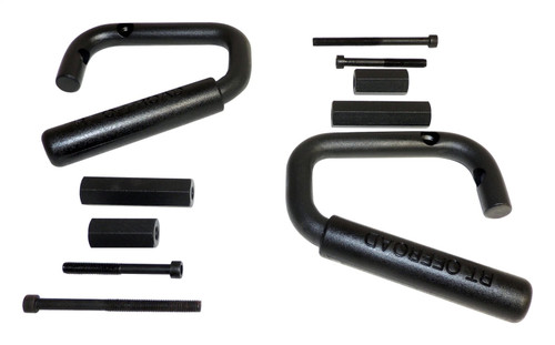 RT Off-Road RT27049 Black Powder Coated Steel Front Grab Handle Set for 07-18 Jeep JK Wrangler, Includes Mounting Hardware