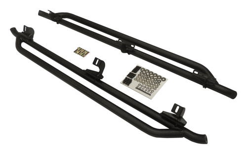 RT Off-Road RT20029 Rocker Panel Guard Set for 2007-2018 Jeep JK Wrangler w/ 4-Door, Heavy Duty Black Textured Side Guard Set