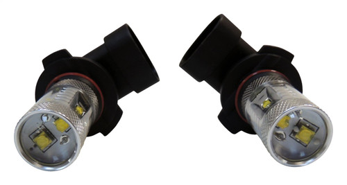 RT Off-Road RT28047 H10 LED Fog Lamp Bulb Kit for Jeep 2007-2009 JK Wrangler w/ OEM Plastic Bumper, 2004-2010 WK, WH, WJ, WG Grand