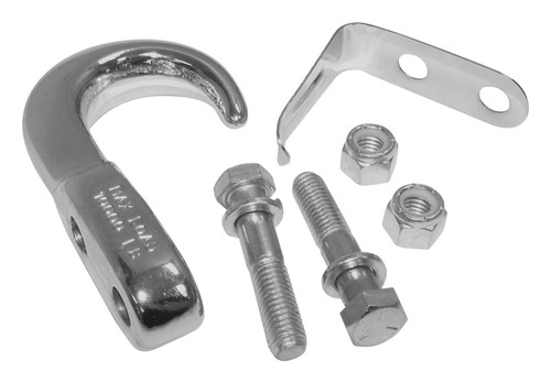 RT Off-Road RT33014 Chrome Tow Hook Kit for 1955-1986 Jeep CJ-5, CJ-6, CJ-7, CJ-8, Includes 1 Chrome Tow Hook and Hardware, 10,000