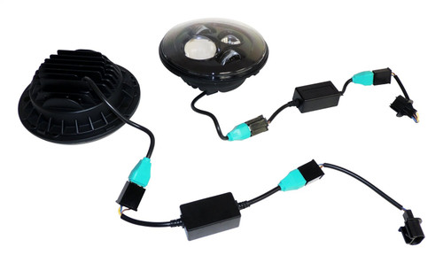 RT Off-Road RT28104 LED Headlight Kit for 1997-2018 TJ, JK Wrangler, 1955-1986 CJ-5, CJ-6, CJ-7, CJ-8 Includes 2 LED Headlights with