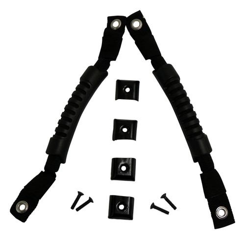 RT Off-Road RT27004 Door Handle Set for Jeep 1976-1986 CJ-7, 1981-1986 CJ-8, 1987-1995 YJ Wrangler, Includes 2 Black Nylon Handles