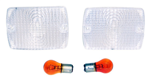 RT Off-Road RT28012 Clear Parking Lamp Set w/ 2 Amber Bulbs for 1987-1993 Jeep YJ Wrangler, Modifications to Wiring Necessary for
