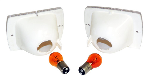 RT Off-Road RT28012 Clear Parking Lamp Set w/ 2 Amber Bulbs for 1987-1993 Jeep YJ Wrangler, Modifications to Wiring Necessary for