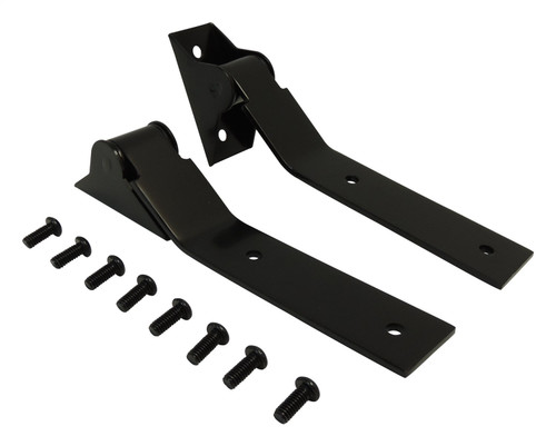 RT Off-Road RT26035 Tailgate Hinge Set For 1987-1995 Jeep YJ Wrangler, Includes 2 Hinges & Hardware, Black Powder Coat Over Stainless