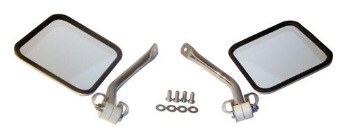 RT Off-Road RT30011 Polished Stainless Steel Side Mirror Kit for 1997-2006 Jeep TJ Wrangler, Includes Left and Right Side Mirrors and