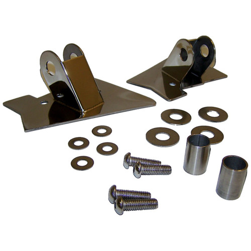RT Off-Road RT30015 Stainless Steel Mirror Relocation Brackets for 1997-2002 Jeep TJ Wrangler, Includes 2 Brackets, 2 Spacers, and 2