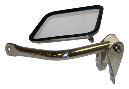RT Off-Road RT30009 Right Stainless Steel Mirror and Arm for Jeep 1955-1995 CJ-5, CJ-6, CJ-7, CJ-8, & YJ Wrangler