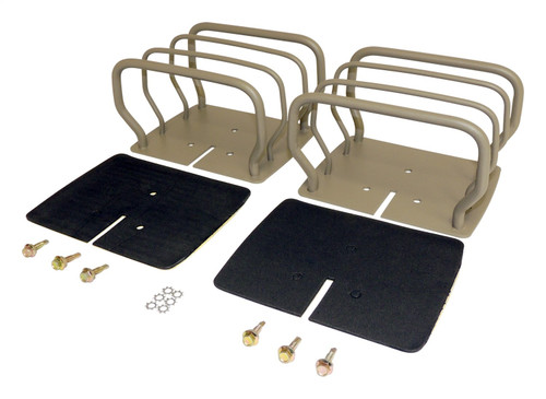RT Off-Road RT34098 Titanium Finish Euro Style Tail Lamp Guard Set for 1976-1986 CJ-7, CJ-8, 1987-2006 YJ, TJ Wranglers, Includes 2