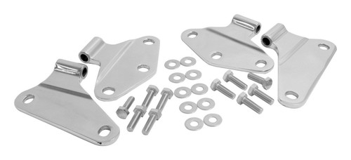 RT Off-Road RT34070 Polished Stainless Steel Hood Hinge Set for 2007-2018 JK Wrangler w/ 2 Door