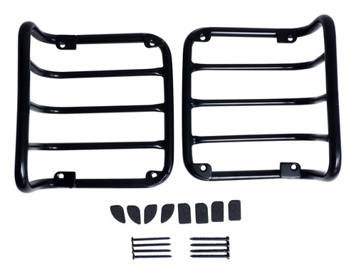 RT Off-Road RT34102 Black Tail Light Guard Set for 2007-2018 Jeep JK Wrangler, Stainless Steel Powder Coated, Includes 2 Guards and