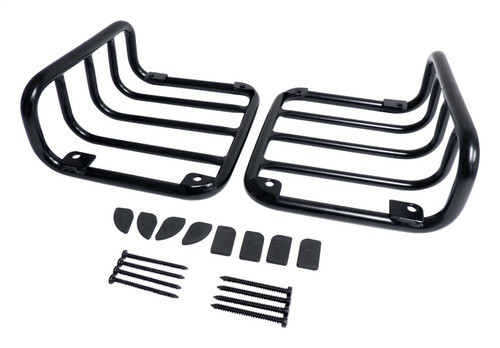 RT Off-Road RT34102 Black Tail Light Guard Set for 2007-2018 Jeep JK Wrangler, Stainless Steel Powder Coated, Includes 2 Guards and