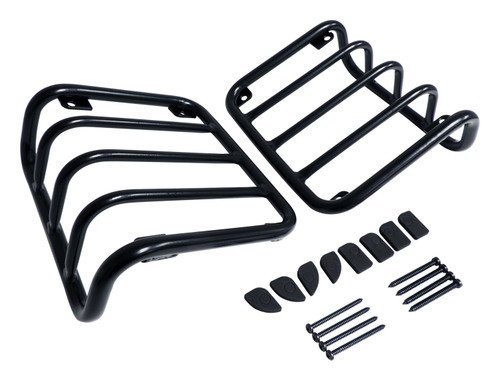 RT Off-Road RT34102 Black Tail Light Guard Set for 2007-2018 Jeep JK Wrangler, Stainless Steel Powder Coated, Includes 2 Guards and