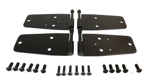 RT Off-Road RT34093 Matte Black Powder Coated Stainless Steel Door Hinge Set for 76-86 Jeep CJ-7, CJ-8, 87-93 Jeep YJ Wrangler w