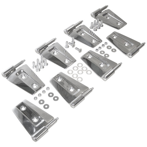 RT Off-Road RT34079 Stainless Door Hinge Kit Front & Rear Left & Right Upper & Lower - Fits 2007-2018 Jeep JK Wrangler