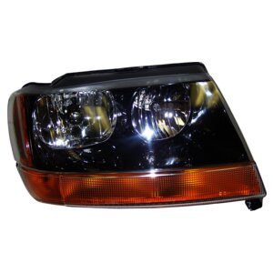 Crown Automotive 55155128AB Right Headlight w/o Headlamp Leveling Device for 99-02 Jeep WJ Grand Cherokee w/ Laredo Package, USA & Canada