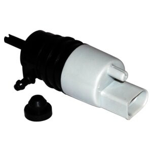 Crown Automotive 5152076AC Front Windshield Washer Pump for 2007-2018 JK Wrangler w/o Rear Wiper System - Black, White Plastic