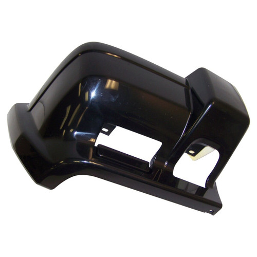 Crown Automotive 5DY00TZZAC Front Right Bumper End Cap for 1997-2001 Jeep XJ Cherokee, Flat Black Finish - Black Plastic