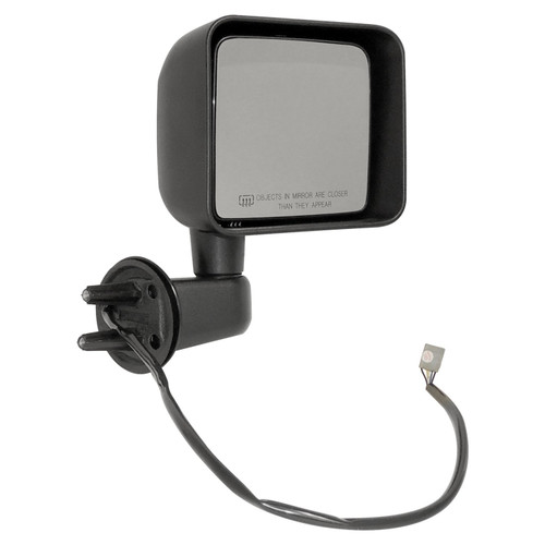 Crown Automotive 68229612AA Right Power, Heated, Manual Folding Mirror for 2014 JK Wrangler LHD, Black - Black Aluminum, Glass, Plastic