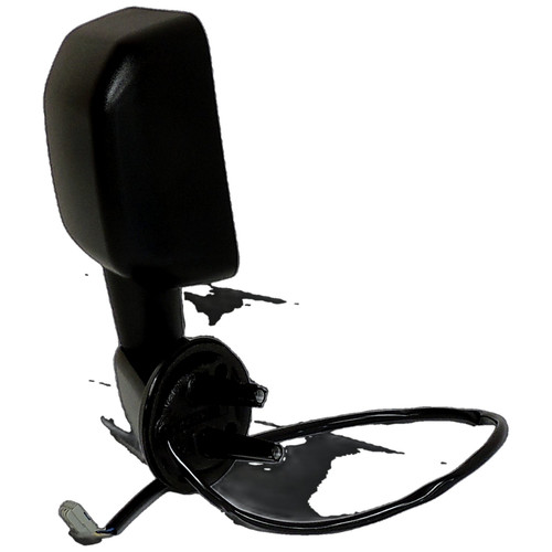Crown Automotive 68229612AA Right Power, Heated, Manual Folding Mirror for 2014 JK Wrangler LHD, Black - Black Aluminum, Glass, Plastic