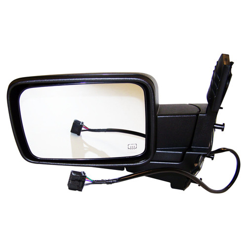 Crown Automotive 55396637AD Left Power, Heated, Manual Folding Mirror for 2006-2010 Jeep XK Commander; Black Textured Finish