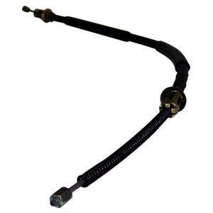 Crown Automotive 52004707 Left Rear Parking Brake Cable for Jeep 1990 YJ Wrangler, 34-1/8" Long - Black Plastic, Rubber, Steel