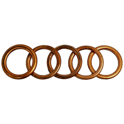 Crown Automotive 5010023AA Oil Drain Plug Gasket for 1985-1994 XJ Cherokee & 1986-1992 MJ Comanche w/ 2.1L Diesel Engine, Copper