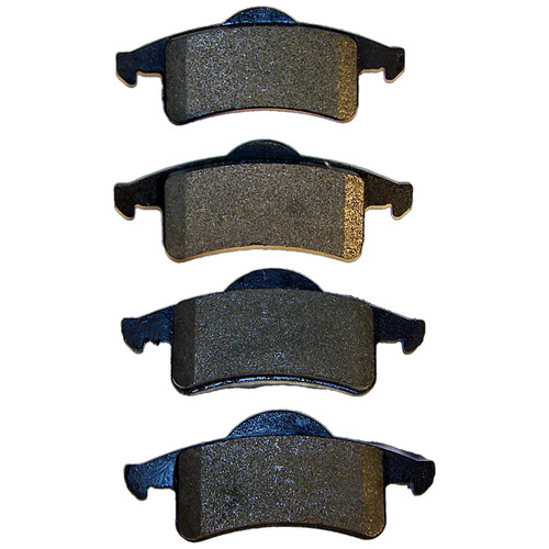 Crown Automotive 5011970AB Rear Disc Brake Pad Set for 99-04 Jeep WJ, WG Grand Cherokeee, Left & Right - Gray Semi-Metallic