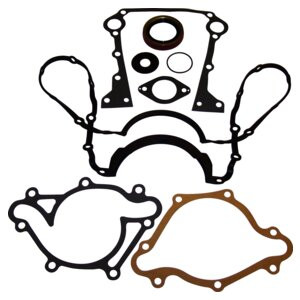 Crown Automotive 4746001AC Lower Gasket Set for 1998 Jeep Grand Cherokee w/ 5.9L Engine, Includes Oil Pan Gasket, Timing Cover Gasket
