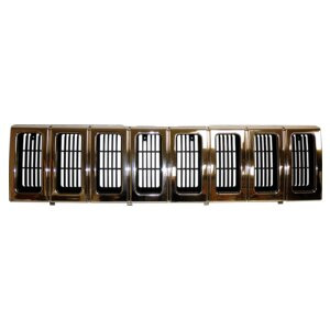 Crown Automotive 55054890 Chrome Grille for 1993-1995 ZJ Jeep Grand Cherokee - Chrome Plastic, Sold Individually