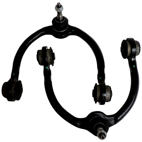 Crown Automotive 52090206K Front Upper Control Arm Set for 2005-2010 WK Grand Cherokee w/o SRT8 Package & XK Commander - Black Rubber, Steel
