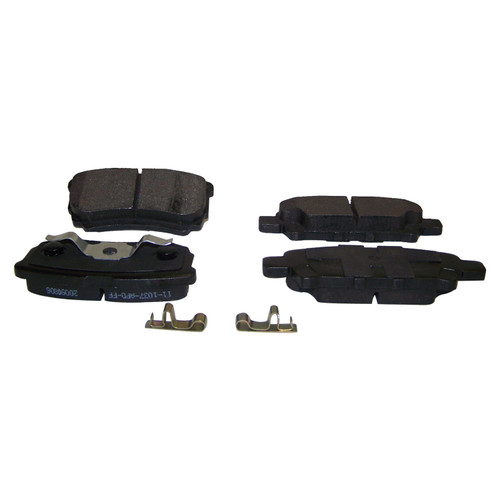 Crown Automotive 5191271AB Rear Brake Pad Set for 2007-2017 Jeep MK Compass, Patriot w/ 10.31" Rotors - Gray Semi-Metallic