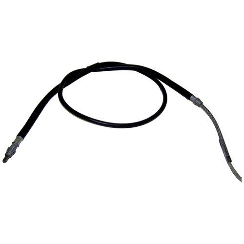 Crown Automotive 52004706 Right Rear Parking Brake Cable for 1990 Jeep YJ Wrangler, 66-1/2" Long - Black Plastic, Rubber, Steel