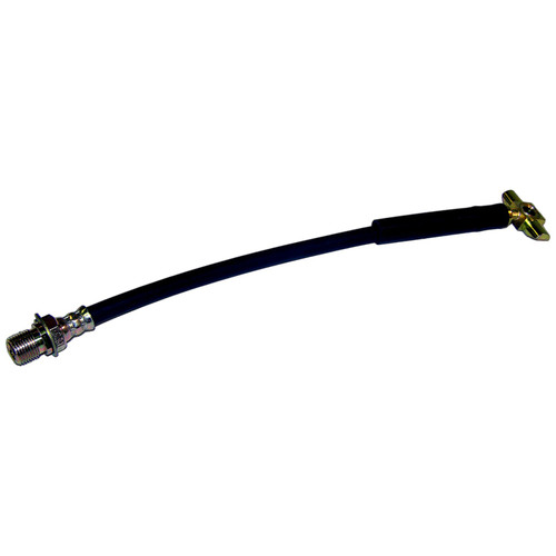 Crown Automotive J5359322 Front Brake Hose for 1979-1991 Jeep SJ, J-10 w/ 119" Wheelbase, 14.5' Long - Black, Zinc Metal, Rubber