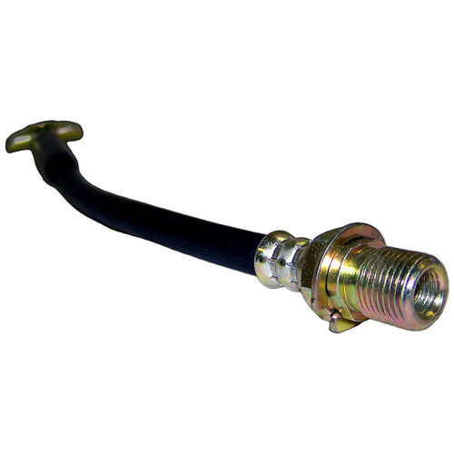 Crown Automotive J5359322 Front Brake Hose for 1979-1991 Jeep SJ, J-10 w/ 119" Wheelbase, 14.5' Long - Black, Zinc Metal, Rubber
