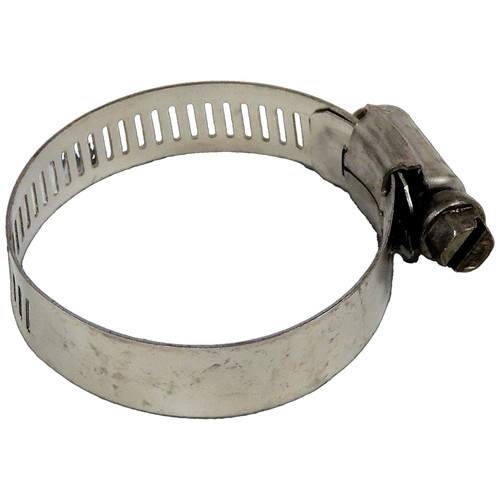 Crown Automotive J3203076 Hose Clamp for Universal Applications, Worm Gear Style, 1" - 2" - Silver Steel, Sold Individually