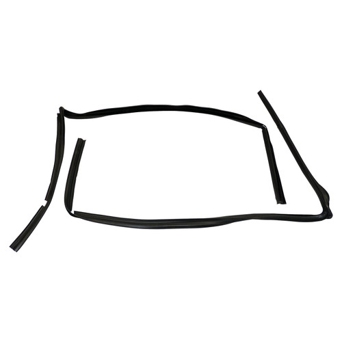 Crown Automotive 55136024K Front Door Glass Seal Set for 1999-2004 Jeep WJ Grand Cherokee - Black Rubber