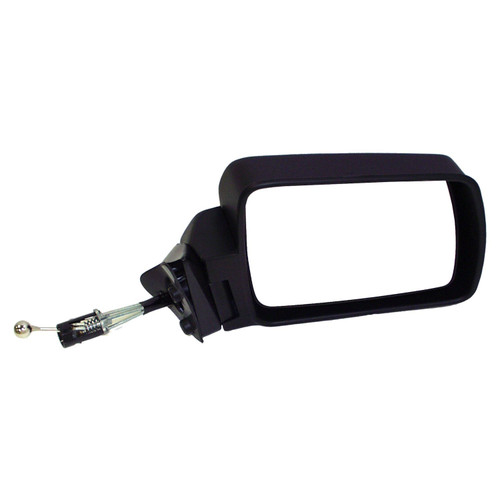 Crown Automotive 55034122 Right Manual, Remote, Manual Folding Mirror for 1984-1996 XJ, Cherokee, MJ Comanche, Chrome,; Black Finish