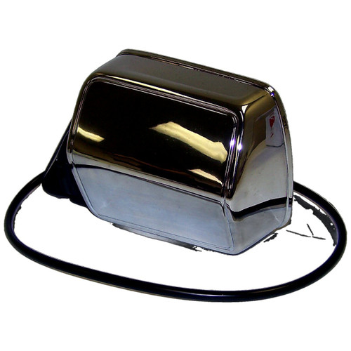 Crown Automotive 55034127 Left Power, Manual Folding Mirror for 1984-1996 Jeep XJ Cherokee, MJ Cherokee; Chrome Finish - Chrome Glass, Metal