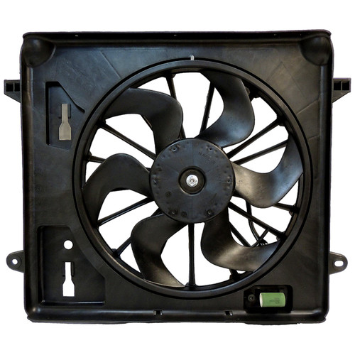 Crown Automotive 55056642AD Cooling Fan Assembly for 2007-2011 Jeep JK Wrangler w/ 3.8L or 2.8L Diesel Engine - Black Plastic