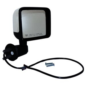 Crown Automotive 68249844AC Right Power, Heated, Manual Folding Mirror for 2015-2018 Jeep JK Wrangler w/ LHD, Chrome, Sold Individually