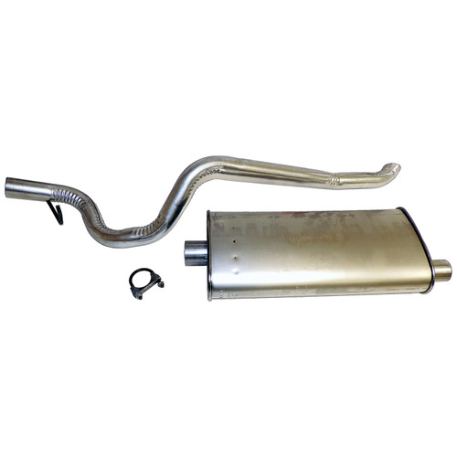 Crown Automotive 52022039 Muffler & Tailpipe for 1996 Jeep XJ Cherokee w/ 4.0L Engine, Includes Muffler, Tailpipe, and Clamp