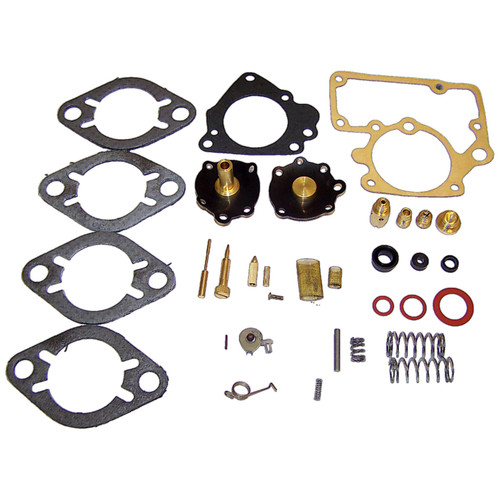 Crown Automotive J0807885 Carter Carburetor Repair Kit for 1952-1963 Jeep M38-A1 w/ 4-134 F-Head Engine - Bronze, Paper, Rubber