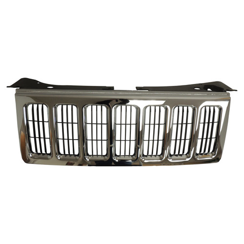 Crown Automotive 55156975AD Chrome Grille for 2006-2010 Jeep XK Commander - Chrome Plastic, Sold Individually