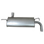 Crown Automotive 52059937AI Exhaust Muffler for 2007-2018 Jeep JK Wrangler w/ 3.8L Gas or 2.8L Diesel Engines - Silver Steel