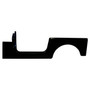 Crown Automotive 4798283 Left Side Panel, Black paintable without Jeep® Logo for 1976-1986 CJ-7 & 1987-1995 YJ Wrangler - Black Steel