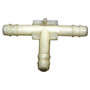 Crown Automotive J3210891 3/16" ID T-Connector for Fuel Lines or Washer Fluid Lines - White Plastic, Sold Individually