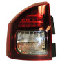 Crown Automotive 5272909AB Left Tail Lamp Assembly for Jeep 2014-2017 MK Compass, Includes Bulb & Wiring Harness - Black, Clear, Red Plastic