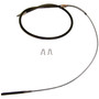 Crown Automotive J5355286 Front Parking Brake Cable for 1981-1986 Jeep CJ-8, 71-5/8" Long - Black, Unpainted Plastic, Rubber, Steel