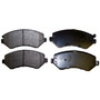 Crown Automotive 5066427T Front Brake Pad Set for 2002-2007 Jeep KJ Liberty, Left and Right - Gray Semi-Metallic